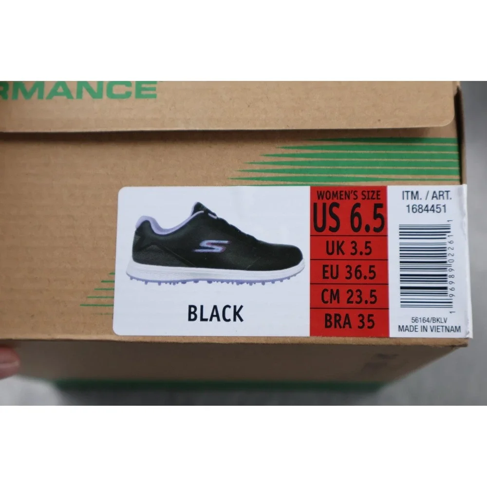 Skechers Women's Golf Shoes US 6.5 56164 BKLV Spiked Black Purple Athletic
